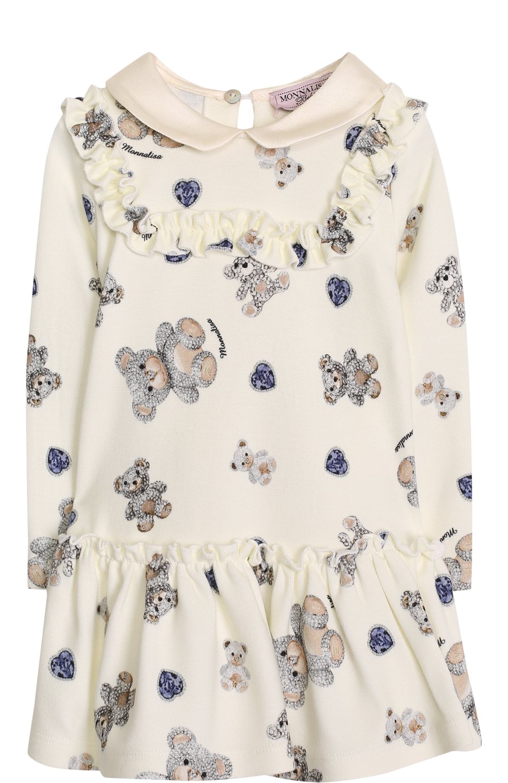 Мини-платье с принтом и оборками MONNALISA, арт. 310930, фото 1
