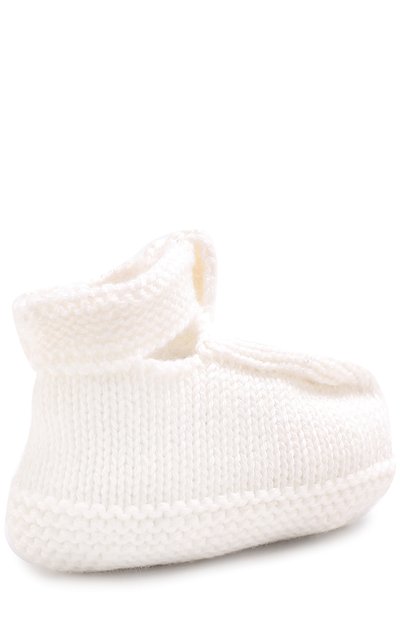 Вязаные пинетки из хлопка и кашемира TARTINE ET CHOCOLAT кремового цвета по цене 6335 руб., арт. TK89001, фото 3 Вязаные пинетки из хлопка и кашемира TARTINE ET CHOCOLAT, арт. TK89001, фото 3