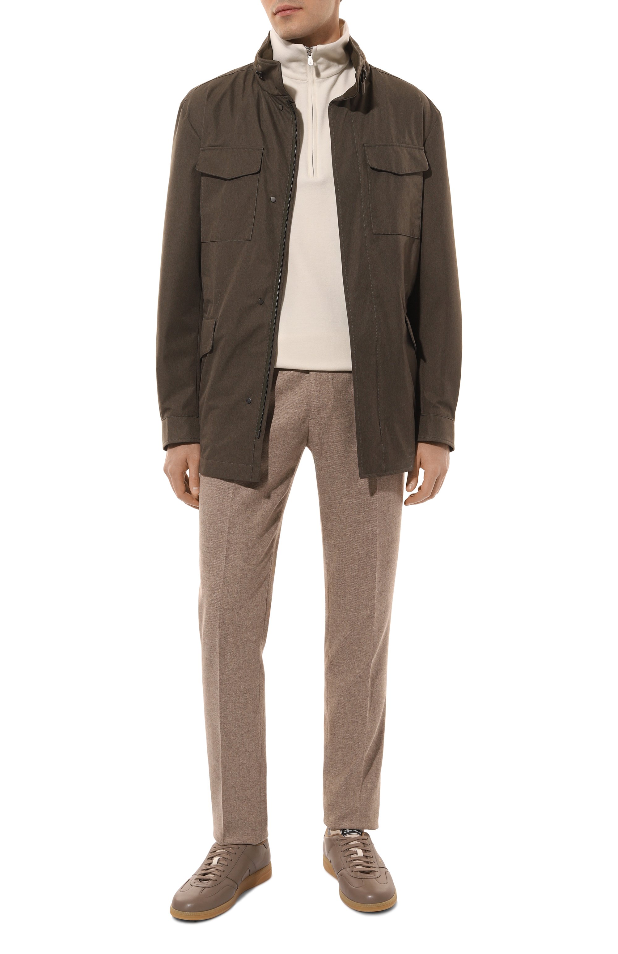 Кожаные кеды dbs oly SANTONI, арт. MBPG22023FARKDWT, фото 2