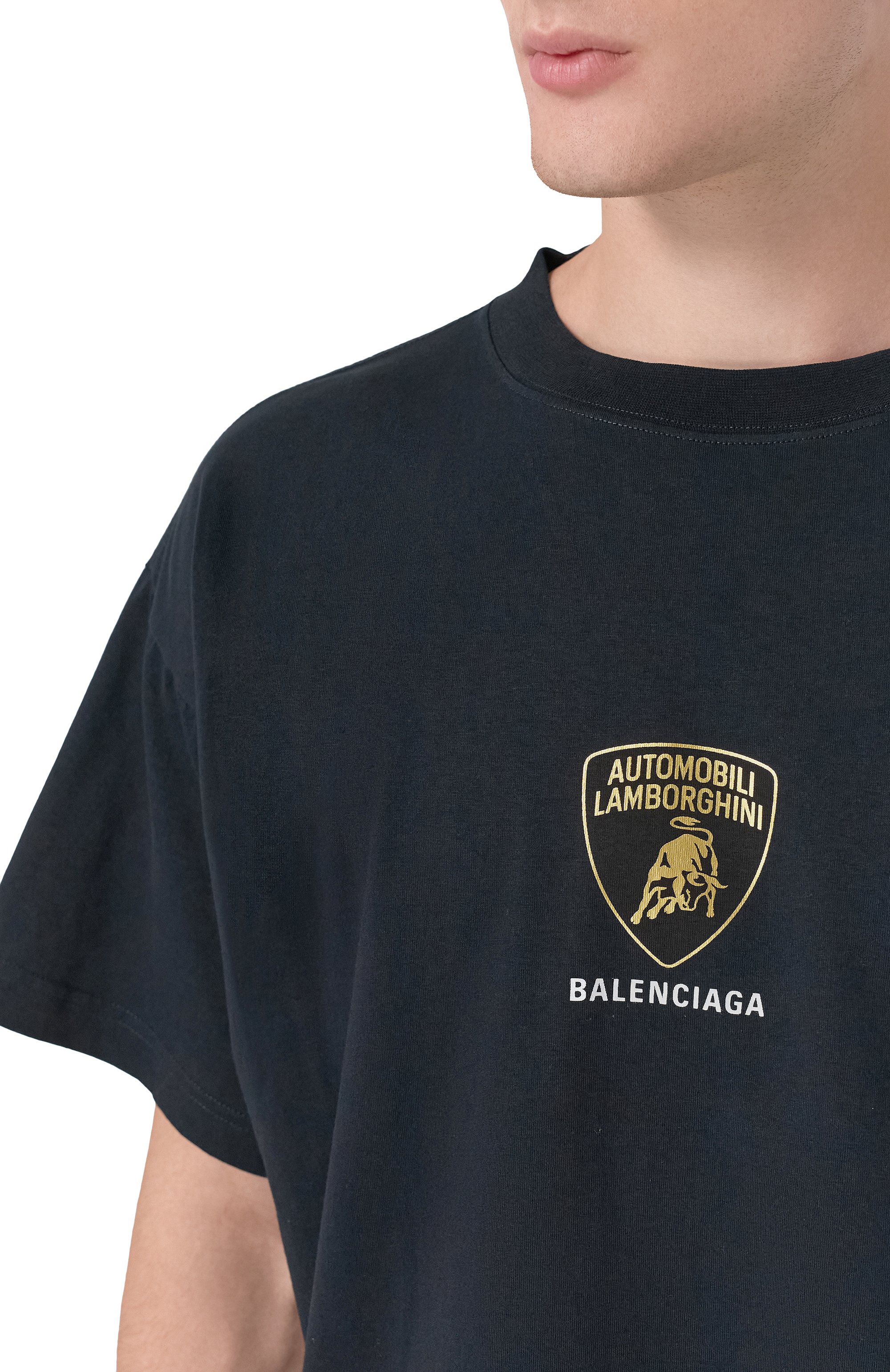 Хлопковая футболка balenciaga x automobili lamborghini BALENCIAGA, арт. 826346/TSVQ9, фото 5