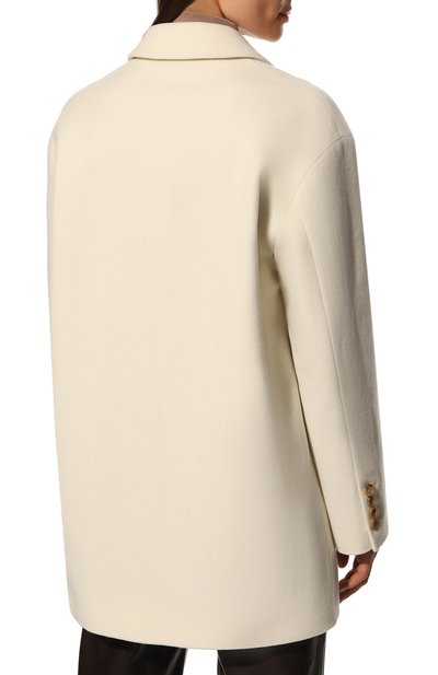 Шерстяное полупальто OLOLOL кремового цвета по цене 55300 руб., арт. OLCT004/2376.111/S22, фото 4 Шерстяное полупальто OLOLOL, арт. OLCT004/2376.111/S22, фото 4