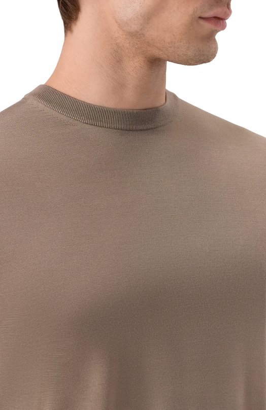 Шелковый джемпер Stefano Ricci K616215G10/F26101 Коричневый  K616215G10/F26101 Фото 5