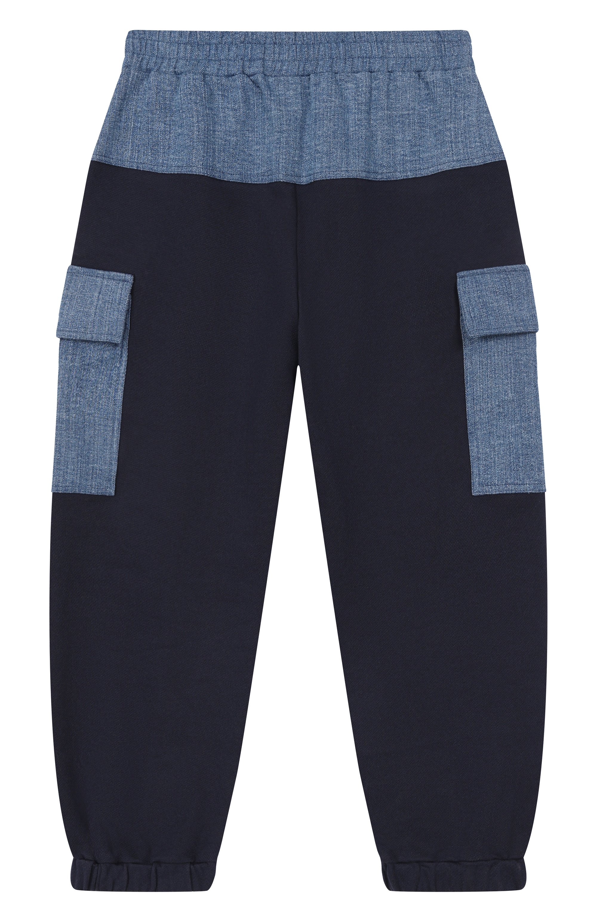 Хлопковые джоггеры FENDI темно-синего цвета по цене 59950 руб., арт. JMF570/5V0/8A-12+, фото 2 Хлопковые джоггеры FENDI, арт. JMF570/5V0/8A-12+, фото 2