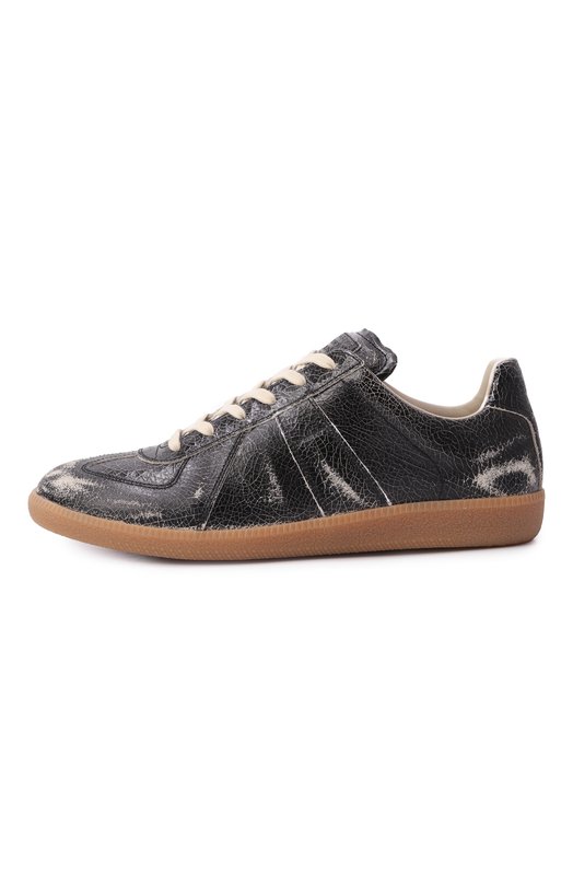 Кожаные кеды Replica Maison Margiela S57WS0517/P7424 Чёрный  S57WS0517/P7424 Фото 4