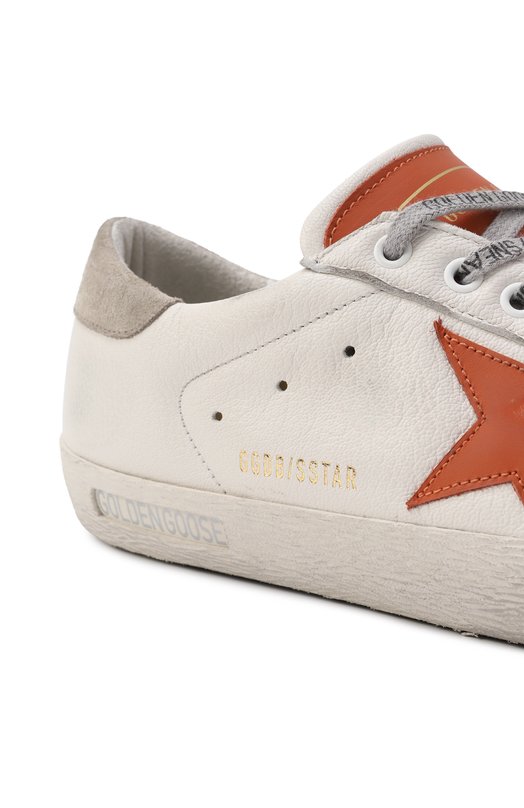 Кожаные кеды Super Star Golden Goose Deluxe Brand GMF00825.F006840 Белый  GMF00825.F006840 Фото 7