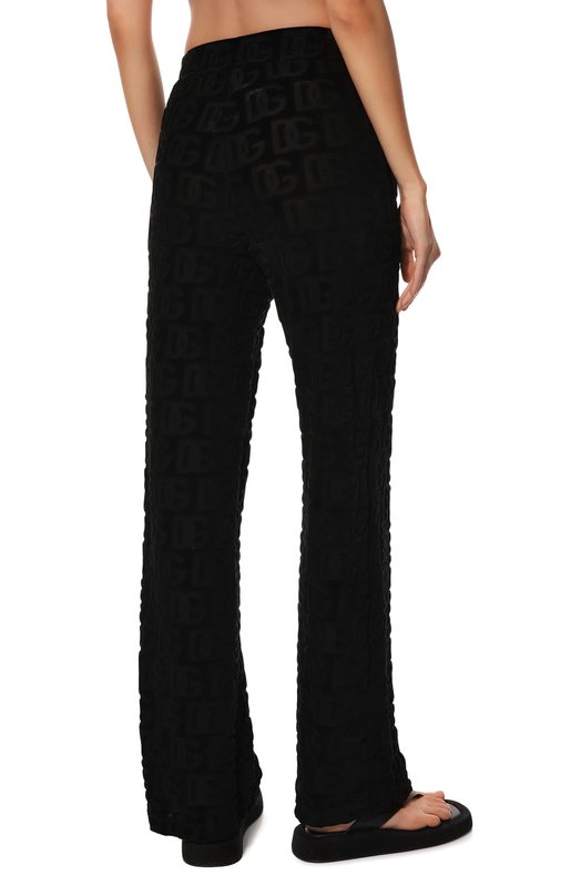 Хлопковые брюки Dolce & Gabbana FTCKJT/FJ7DM Чёрный  FTCKJT/FJ7DM Фото 4