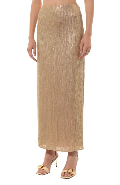Шелковая юбка с отделкой пайетками OLOLOL, арт. OLSK040/4700.102/W24, фото 3