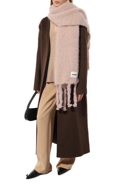 Шарф JIL SANDER светло-розового цвета по цене 64700 руб., арт. J40TE0108/J40041, фото 3 Шарф JIL SANDER, арт. J40TE0108/J40041, фото 3