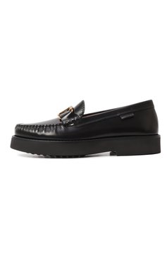 Женские кожаные лоферы TOD’S черного цвета, арт. XXW54K0HN90/SHA | Фото 4 (Материал сплава: Проставлено; Каблук высота: Низкий; Материал внешний: Натуральная кожа; Подошва: Платформа; Материал внутренний: Натуральная кожа; Драгоценные камни: Проставлено)