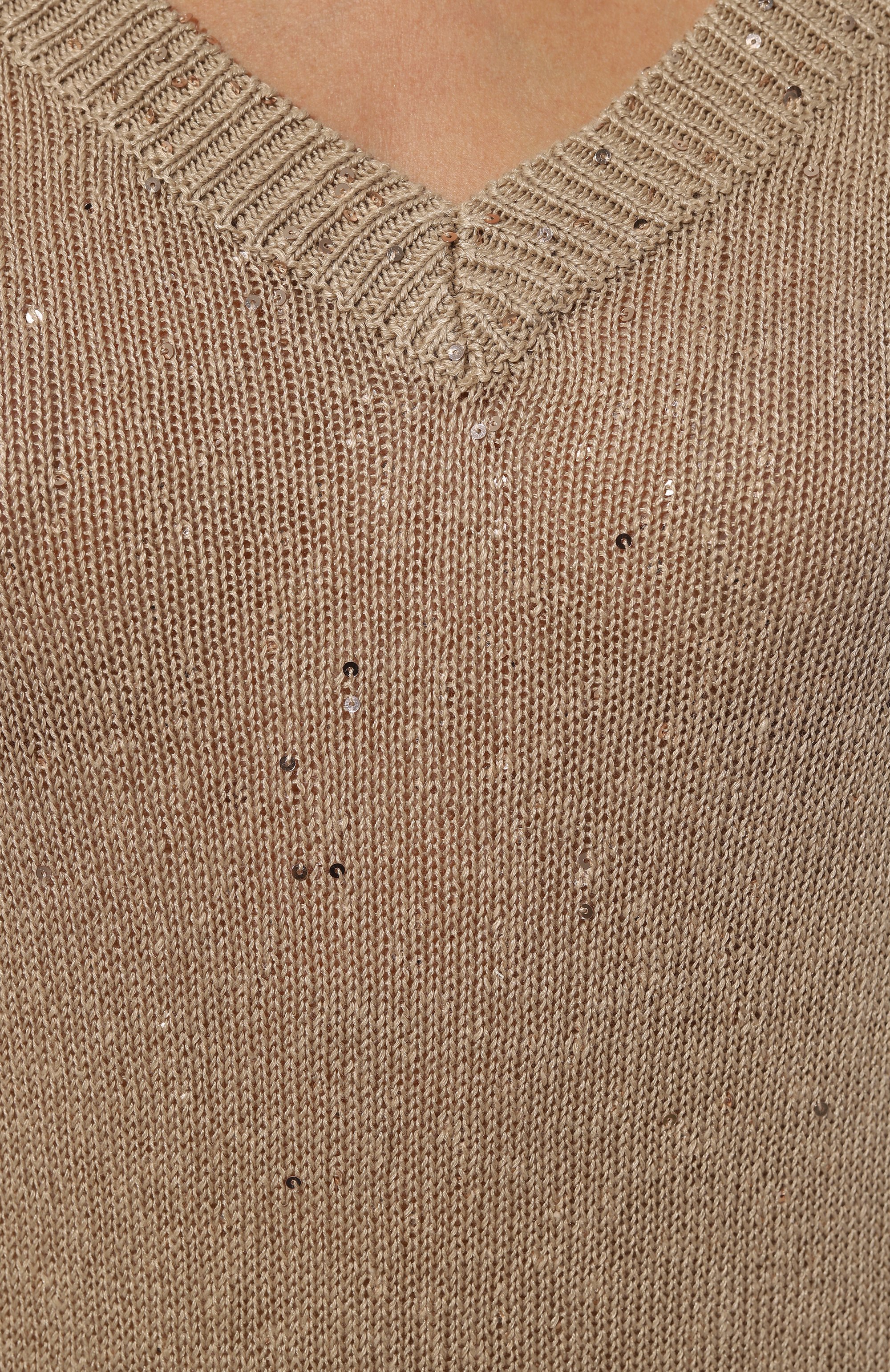 Пуловер изо льна и шелка BRUNELLO CUCINELLI, арт. M1000B1033, фото 5