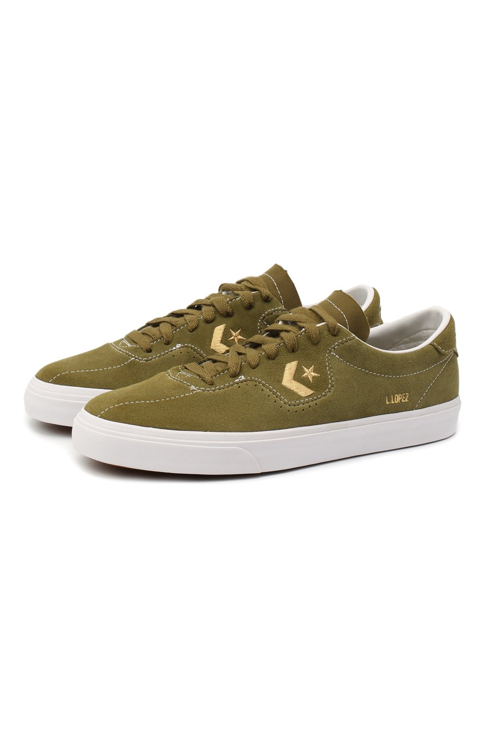Замшевые кеды louie lopez pro CONVERSE хаки цвета по цене 7430 руб., арт. 168669, фото 1 Замшевые кеды louie lopez pro CONVERSE, арт. 168669, фото 1