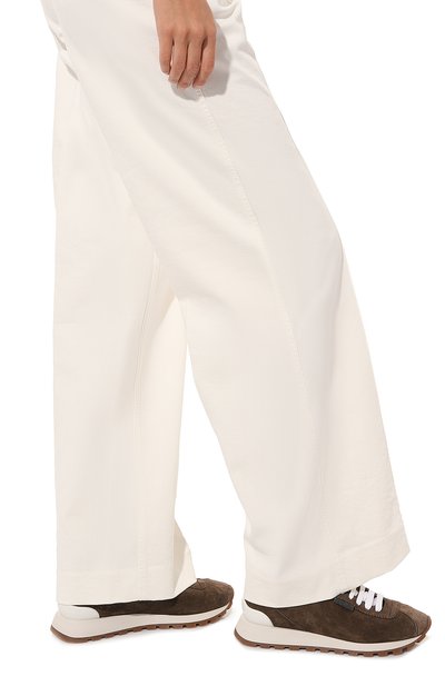 Замшевые кроссовки BRUNELLO CUCINELLI темно-коричневого цвета по цене 97250 руб., арт. MZSFGBP117, фото 3 Замшевые кроссовки BRUNELLO CUCINELLI, арт. MZSFGBP117, фото 3