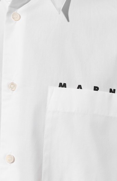 Хлопковая рубашка MARNI белого цвета по цене 52250 руб., арт. CUMU0061P2/USCT88, фото 5 Хлопковая рубашка MARNI, арт. CUMU0061P2/USCT88, фото 5