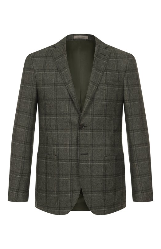 Шерстяной пиджак Corneliani 266002-2616216 Зелёный 266002-2616216