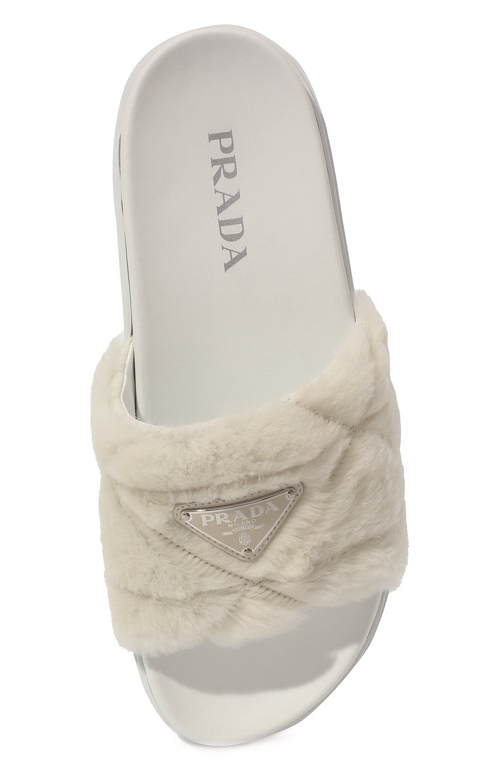 Меховые шлепанцы из овчины PRADA, арт. 1XX592-173-F0009-020, фото 6