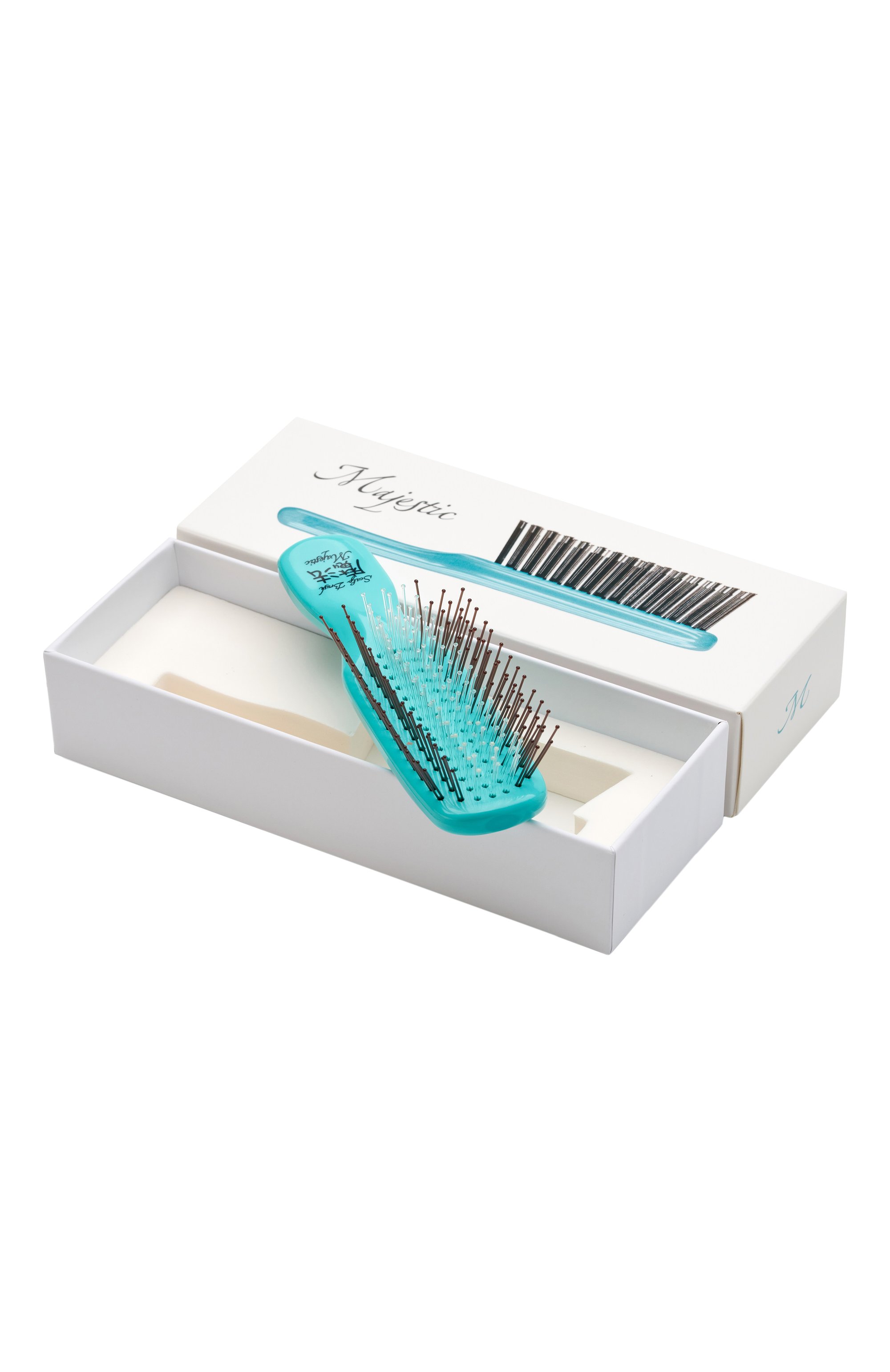 Мини-расческа scalp brush 198 зубцов, оттенок бирюзовый MAJESTIC бирюзового цвета по цене 12000 руб., арт. 4673748653089, фото 2 Мини-расческа scalp brush 198 зубцов, оттенок бирюзовый MAJESTIC, арт. 4673748653089, фото 2