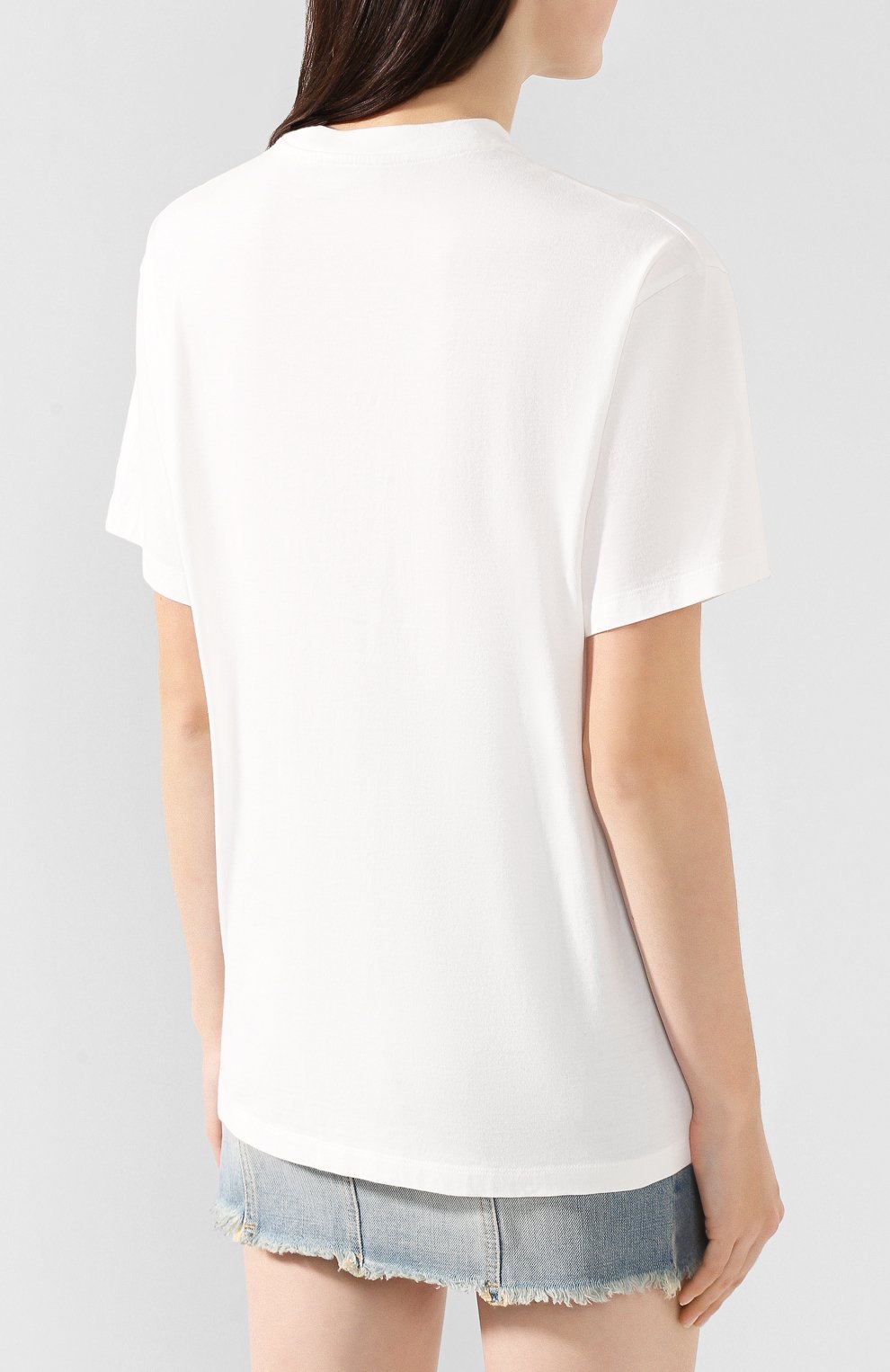 Хлопковая футболка GOLDEN GOOSE DELUXE BRAND белого цвета по цене 13650 руб., арт. G35WP124.G1, фото 4 Хлопковая футболка GOLDEN GOOSE DELUXE BRAND, арт. G35WP124.G1, фото 4