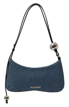 Женская сумка le bisou perle JACQUEMUS синего цвета, арт. 24E231BA0573176 | Фото 1 (Размер: medium; Материал сплава: Проставлено; Материал: Текстиль; Драгоценные камни: Проставлено)