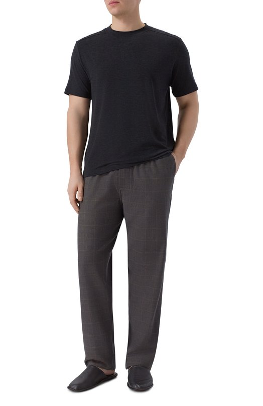 Домашние брюки из хлопка и шерсти Zimmerli 4600-75180 Коричневый  4600-75180 Фото 2