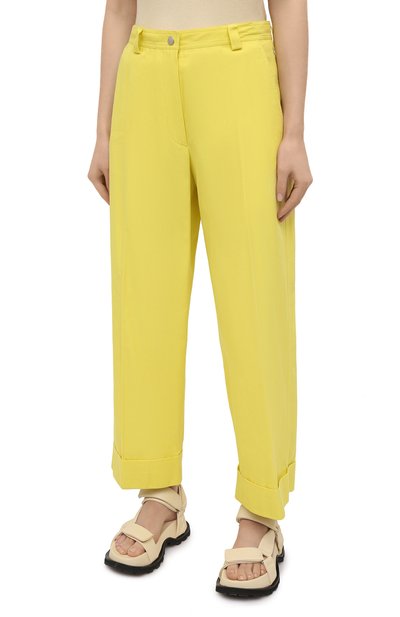 Брюки из хлопка и вискозы DRIES VAN NOTEN желтого цвета по цене 54950 руб., арт. 211-10903-2109, фото 3 Брюки из хлопка и вискозы DRIES VAN NOTEN, арт. 211-10903-2109, фото 3