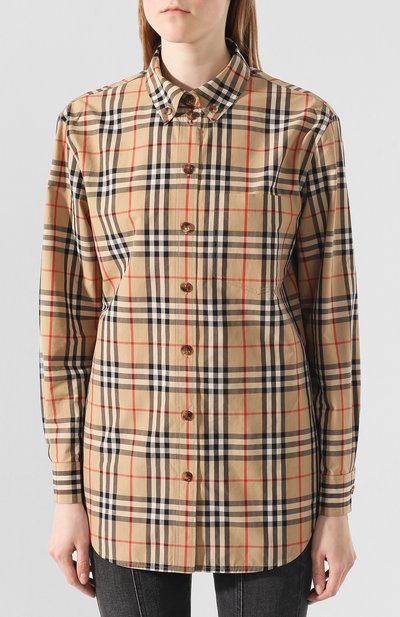 Хлопковая рубашка BURBERRY, арт. 8022797, фото 3