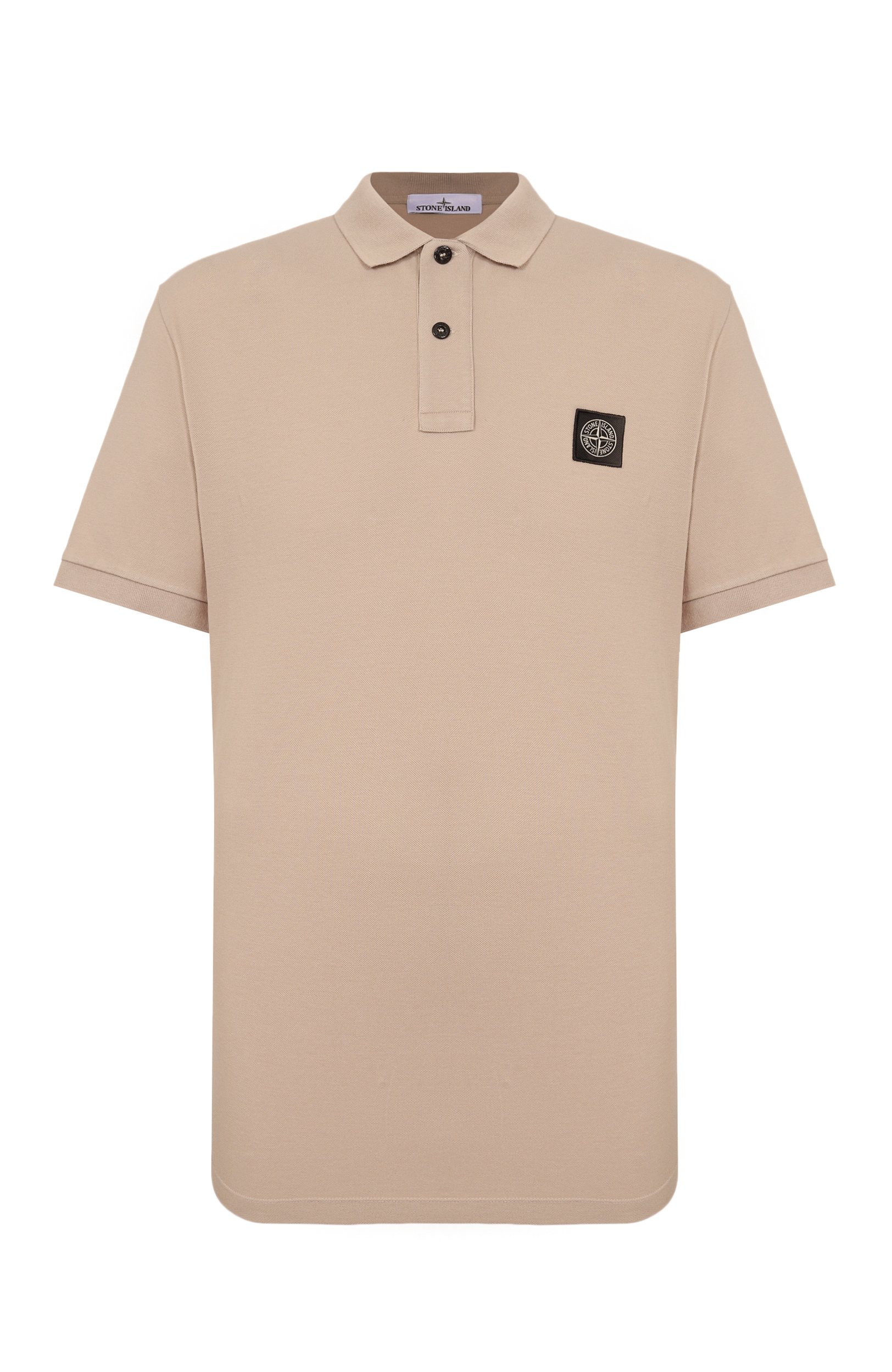 Хлопковое поло STONE ISLAND бежевого цвета по цене 26950 руб., арт. L1S152200008/S0017, фото 1 Хлопковое поло STONE ISLAND, арт. L1S152200008/S0017, фото 1