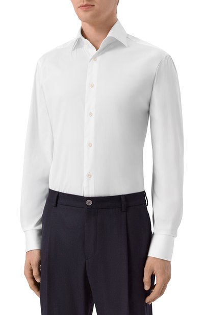 Хлопковая сорочка VAN LAACK белого цвета по цене 24300 руб., арт. VL-RIVARA-TF/130830, фото 3 Хлопковая сорочка VAN LAACK, арт. VL-RIVARA-TF/130830, фото 3