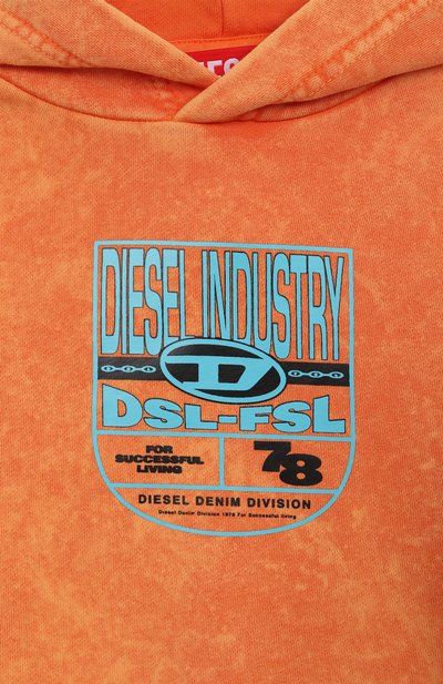 Хлопковое худи DIESEL, арт. J02246/KYAYK, фото 3