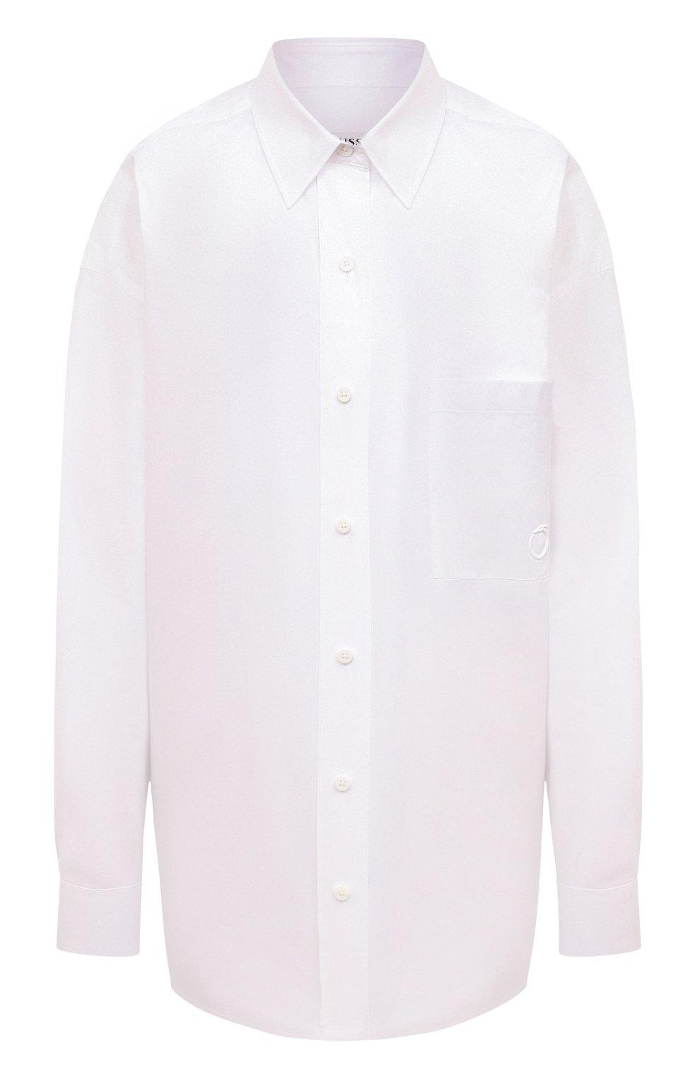 Хлопковая рубашка TRUSSARDI белого цвета по цене 17900 руб., арт. 56C00587-1T006127, фото 1 Хлопковая рубашка TRUSSARDI, арт. 56C00587-1T006127, фото 1