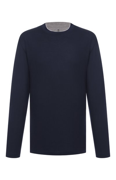 Мужская лонгслив из шелка и хлопка BRUNELLO CUCINELLI, арт. MH8367433W