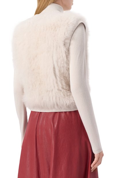 Кашемировый жилет с отделкой из козы BRUNELLO CUCINELLI, арт. M12W09802, фото 4