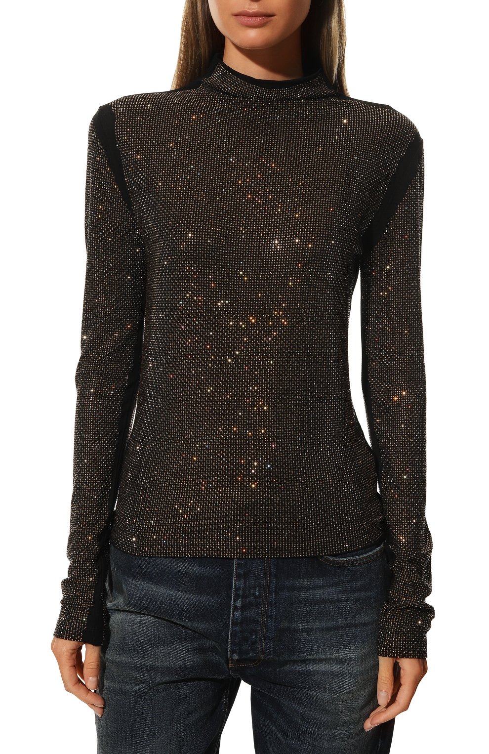 Топ с отделкой стразами PATRIZIA PEPE, арт. 2M4265_J081, фо то 3