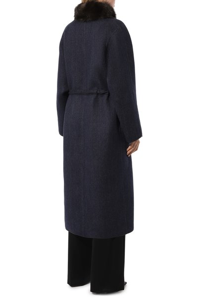 Кашемировое пальто с отделкой из меха соболя SABLEFUR, арт. 72213-sb-02, фото 4