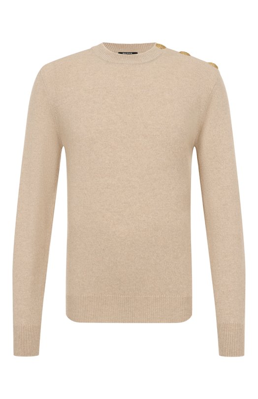 Джемпер из кашемира и шерсти Balmain FH1KD010/KI87 Бежевый FH1KD010/KI87