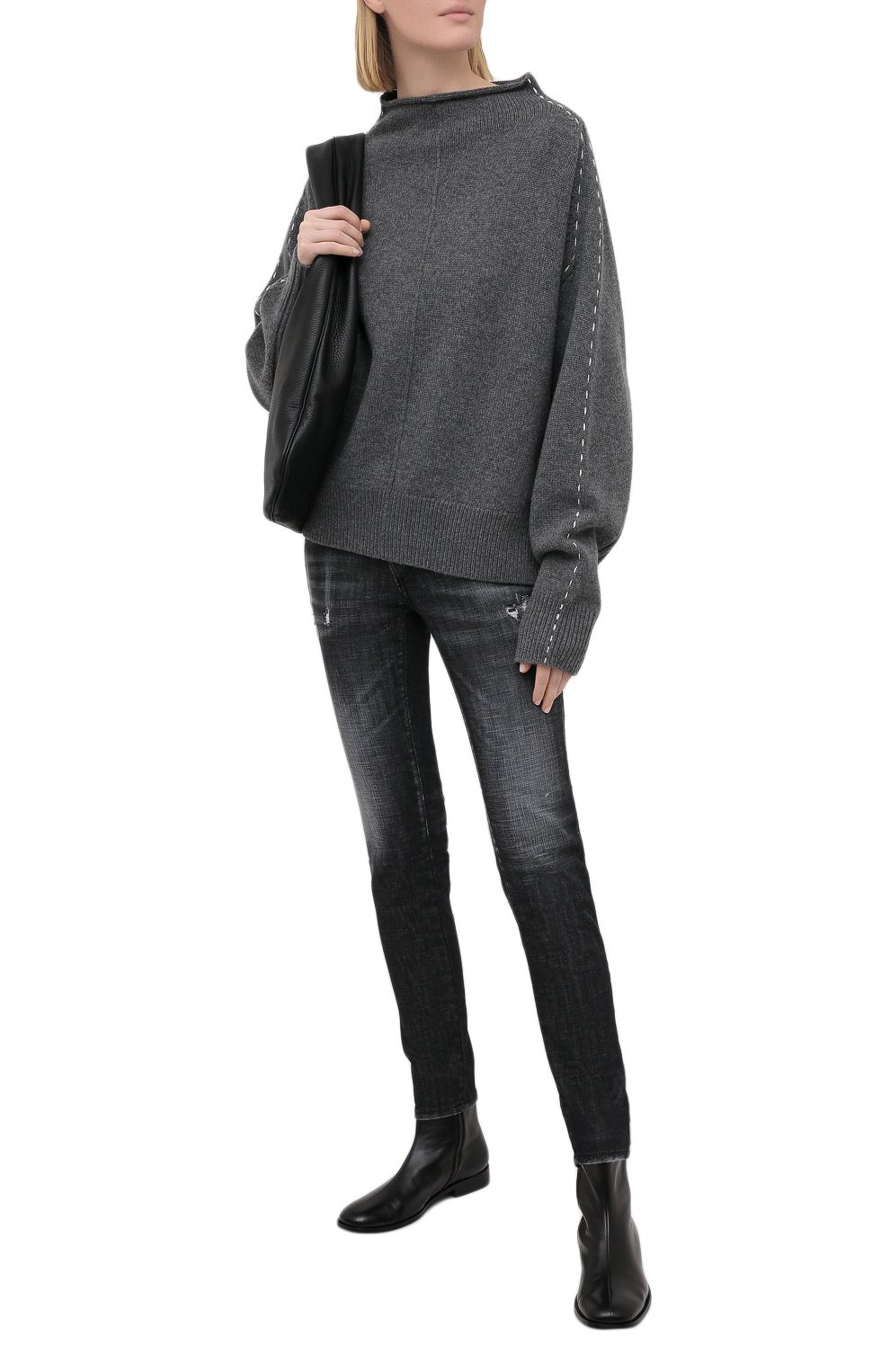 Джинсы DSQUARED2 темно-серого цвета по цене 53250 руб., арт. S75LB0432/S30357, фото 2 Джинсы DSQUARED2, арт. S75LB0432/S30357, фото 2