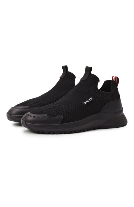 Мужские текстильные кроссовки BALLY черного цвета, арт. MSK09V/TE032 | Фото 1 (Материал внешний: Текстиль; Материал сплава: Проставлено; Подошва: Массивная; Драгоценные камни: Проставлено; Материал внутренний: Натуральная кожа)