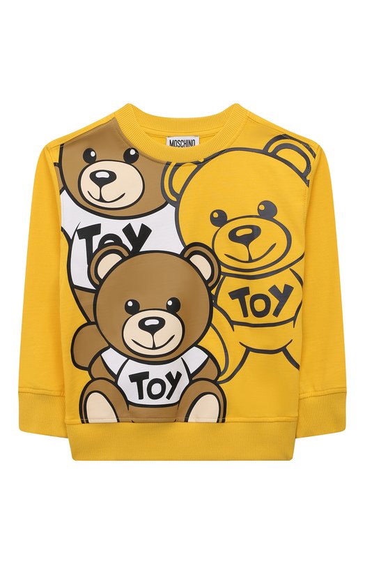 

Хлопковый свитшот Moschino, Жёлтый