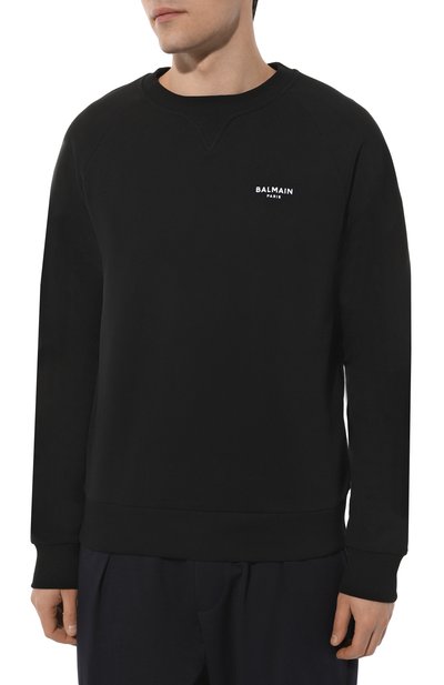 Хлопковый свитшот BALMAIN, арт. AH0JQ005BB04, фото 3