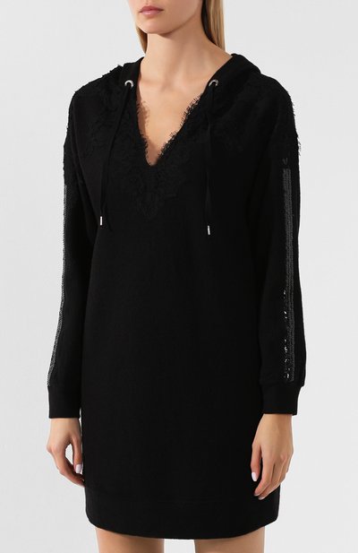Шерстяное платье ERMANNO ERMANNO SCERVINO черного цвета по цене 69400 руб., арт. 45T AB31 PAS, фото 3 Шерстяное платье ERMANNO ERMANNO SCERVINO, арт. 45T AB31 PAS, фото 3