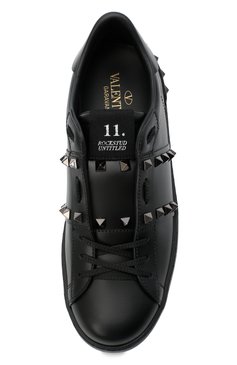 Женские кожаные кеды rockstud VALENTINO черного цвета, арт. VW2S0A01/BXE | Фото 5 (Подошва: Платформа; Материал внутренний: Натуральная кожа; Региональные ограничения белый список (Axapta Mercury): RU; Материал сплава: Проставлено; Материал утеплителя: Без утеплителя; Драгоценные камни: Проставлено; Стили: Кэжуэл; Длина стельки: 22,3, 22,6, 23,3, 23,6, 24,0, 24,3, 24,6, 25,0, 25,3, 25,6, 26,0, 26,3, 26,6, 27,0)