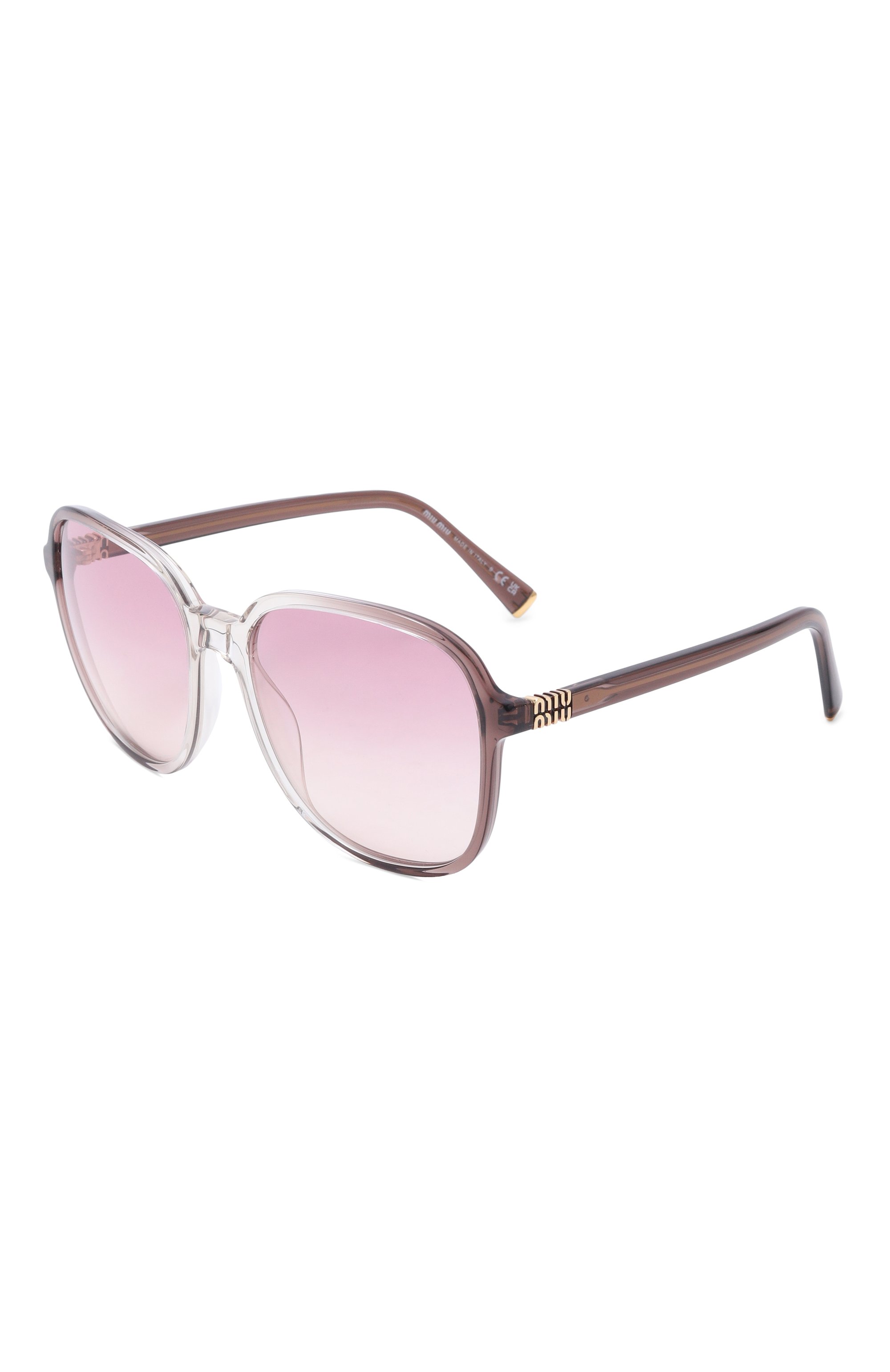 Солнцезащитные очки MIU MIU розового цвета по цене 49950 руб., арт. B01S-25G40S, фото 1 Солнцезащитные очки MIU MIU, арт. B01S-25G40S, фото 1