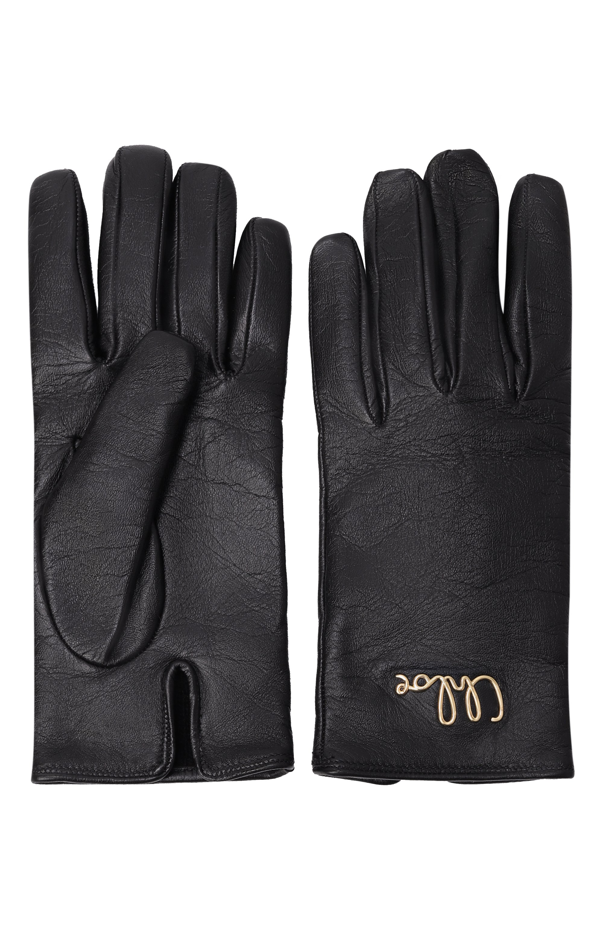 Кожаные перчатки CHLOÉ, арт. CHC24WG020LBR, фото 3