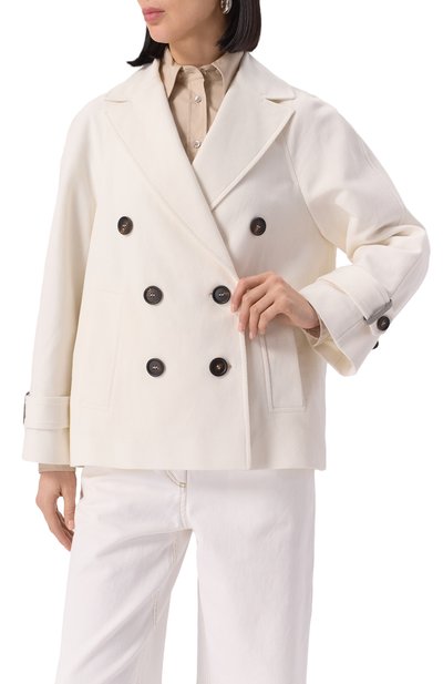 Полупальто из хлопка и льна BRUNELLO CUCINELLI, арт. MH5347892, фото 3