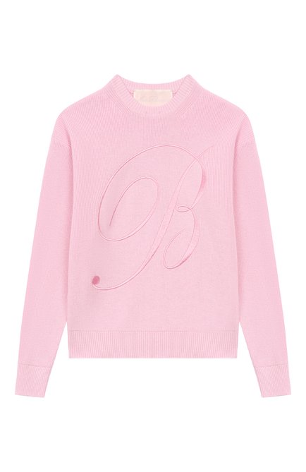 Пуловер из хлопка и шерсти BLUMARINE, арт. BFMA016C/FL011/6A-12A