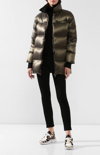 Пуховик SEVEN LAB разноцветного цвета по цене 35280 руб., арт. DJF20-№1VLE black/khaki, фото 2 Пуховик SEVEN LAB, арт. DJF20-№1VLE black/khaki, фото 2
