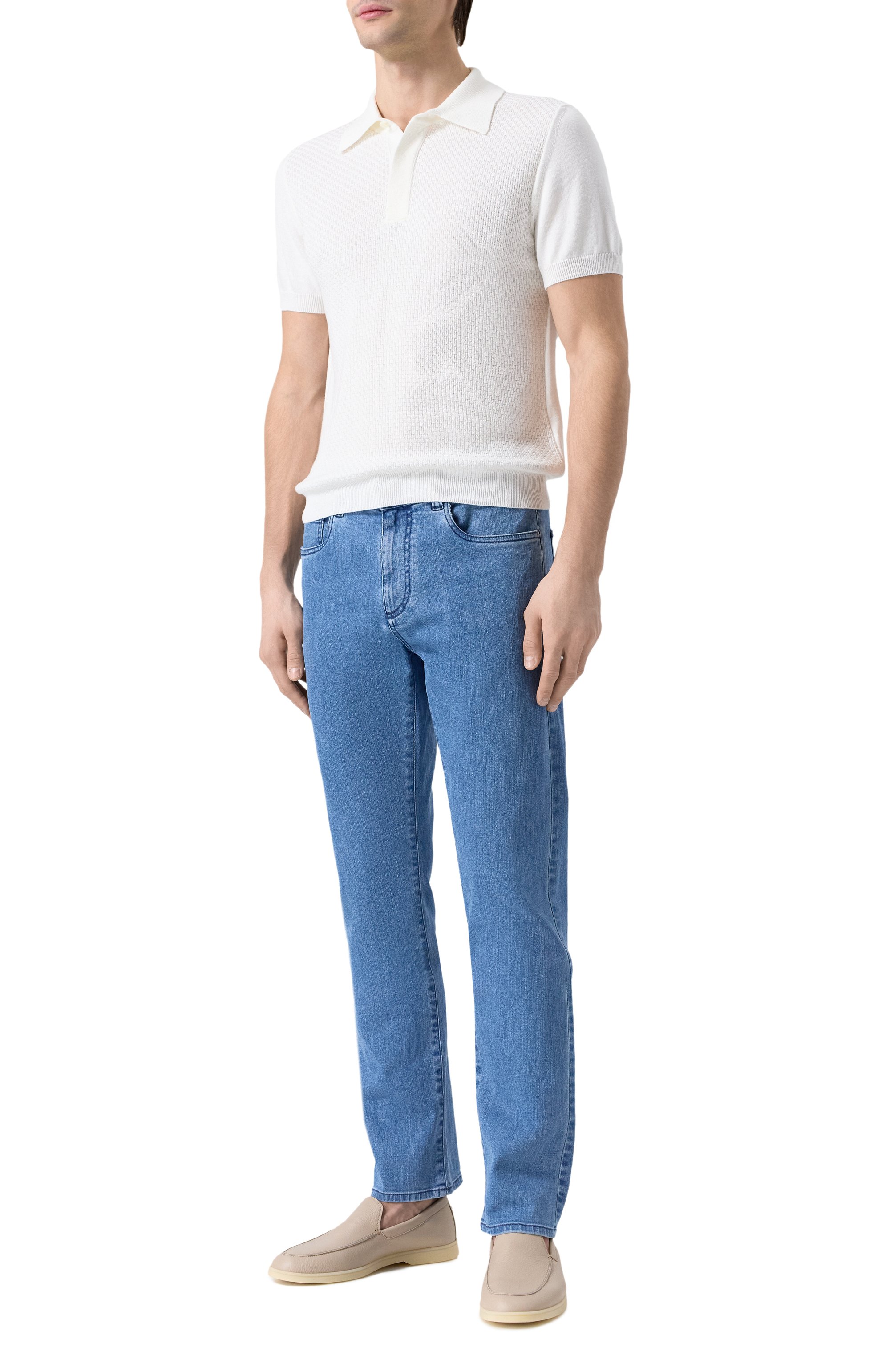 Джинсы CANALI голубого цвета по цене 49950 руб., арт. 91719/PD00018, фото 2 Джинсы CANALI, арт. 91719/PD00018, фото 2