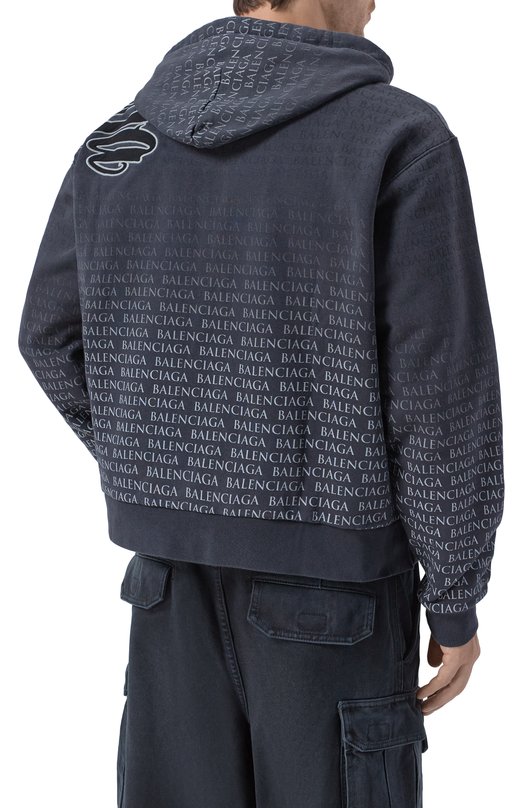 Хлопковая толстовка Balenciaga 850338/TTVN8 Серый  850338/TTVN8 Фото 4