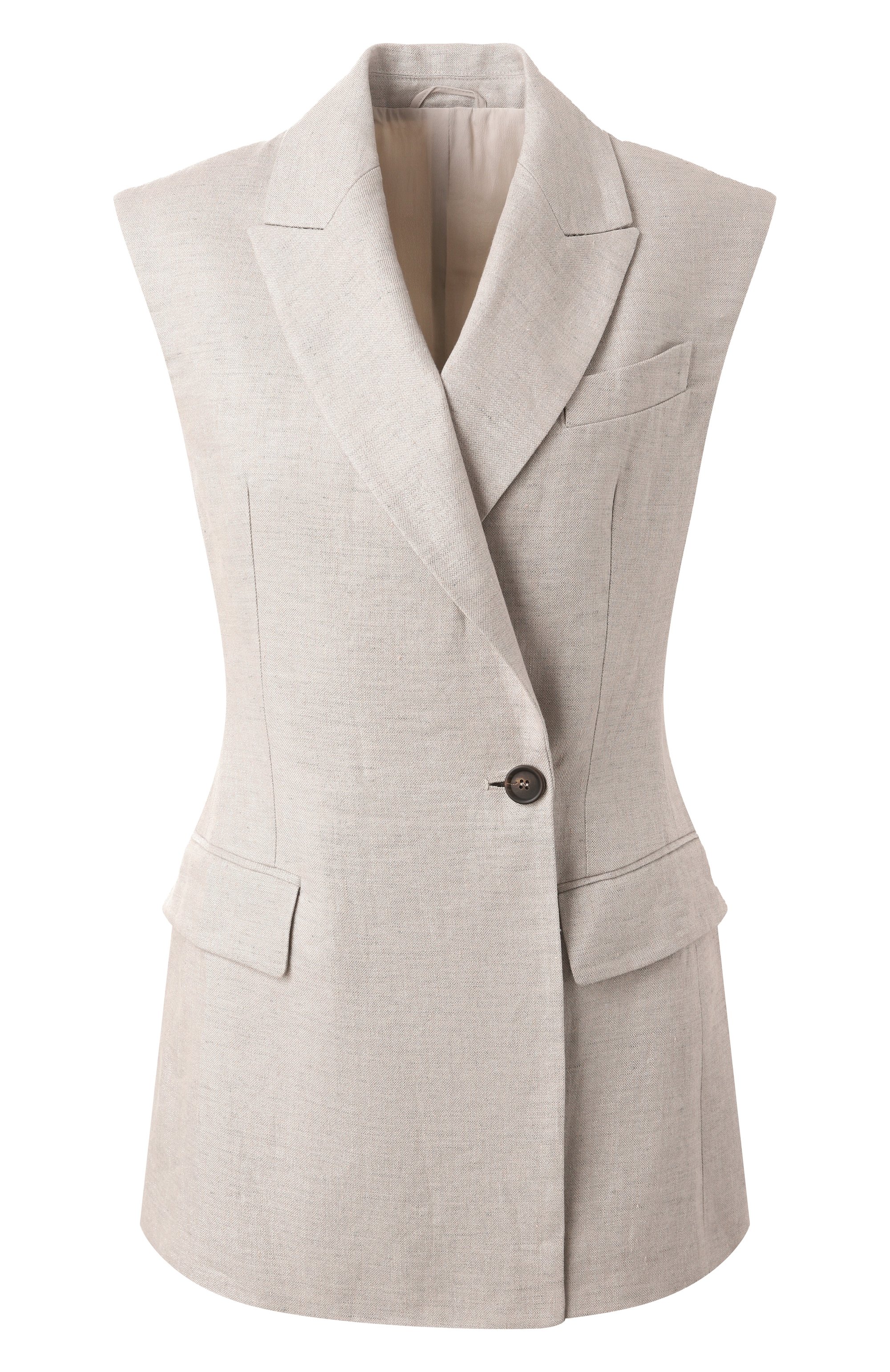 Льняной жилет BRUNELLO CUCINELLI, арт. MH5672006, фо�то 1