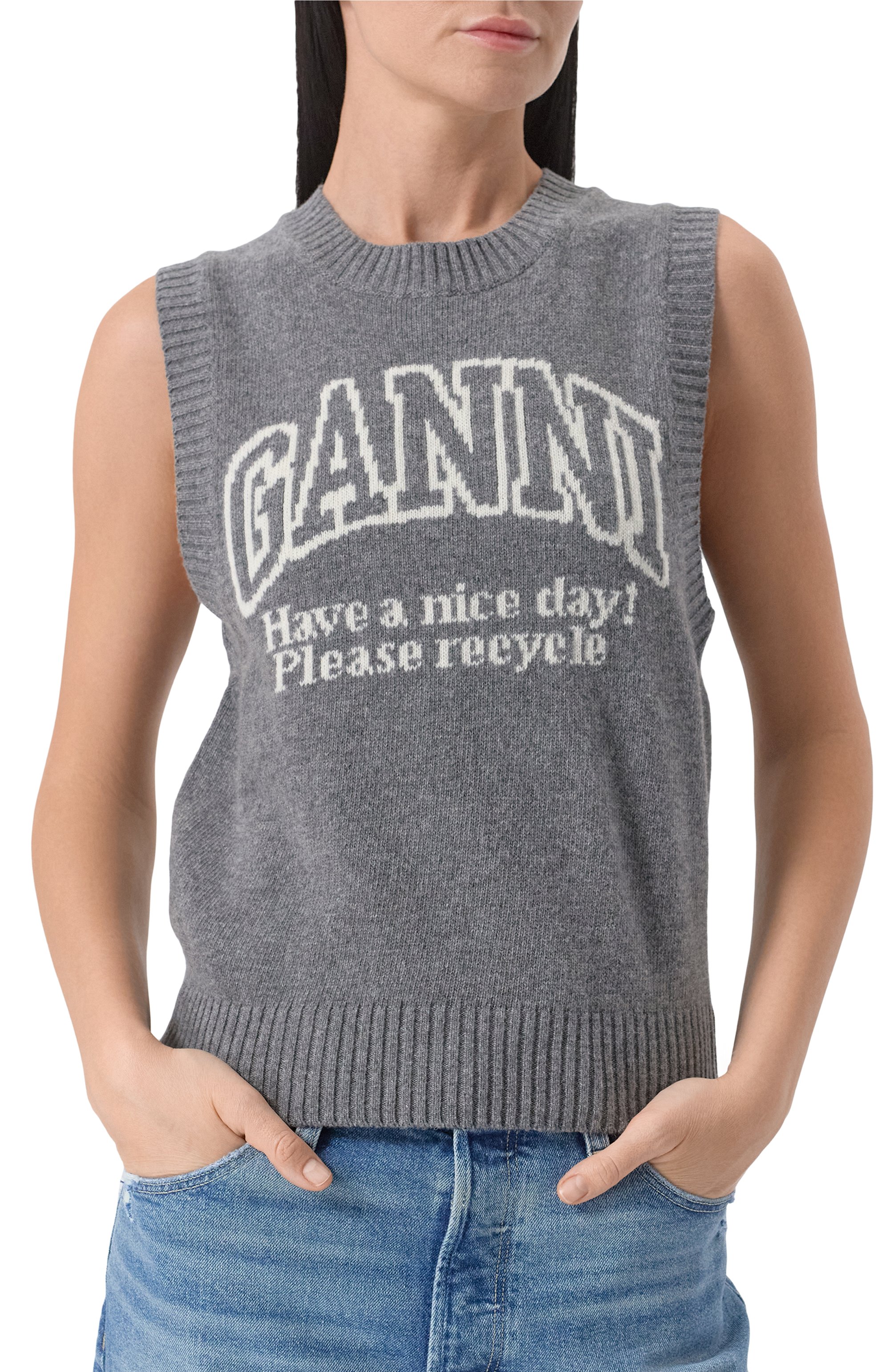 Шерстяной топ GANNI, арт. K2308, фото 3