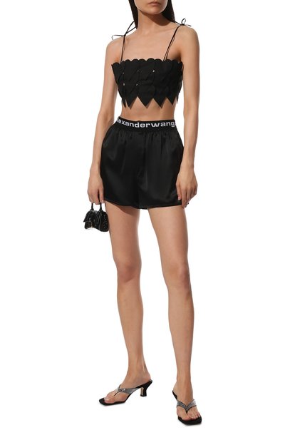 Шелковые шорты ALEXANDERWANG.T черного цвета по цене 31850 руб., арт. 4WC2214077, фото 2 Шелковые шорты ALEXANDERWANG.T, арт. 4WC2214077, фото 2